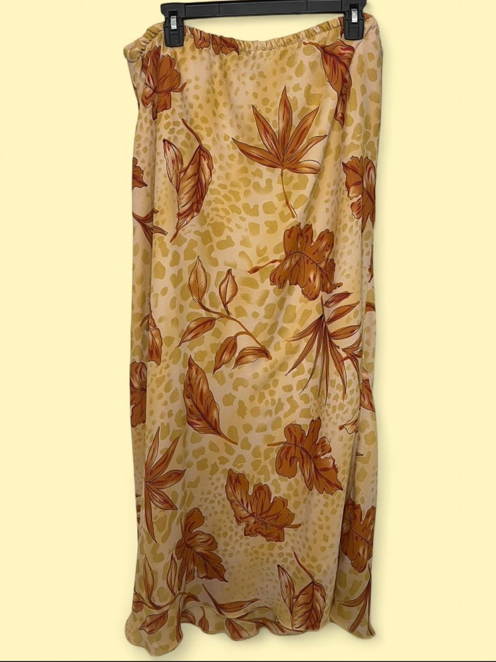 Caran New York Floral Animal Print Maxi Skirt